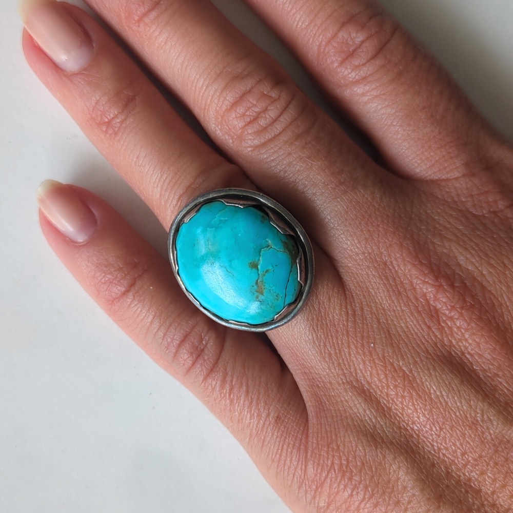 Sterling silver and turquoise ring